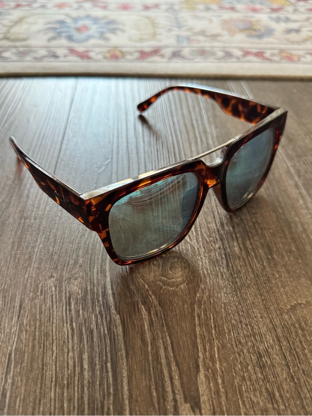 Tortoiseshell Square Frame Sunglasses - QUAY